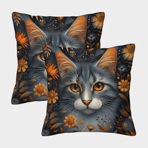 TIICZAAKL Kat Povlaky NA Polštáře Měkký Dekorative Quadrat Tier Kissenbezüge 2er Set,se Zipem, Für Dekorative Wohnzimmer, Sofa, Schlafzimmer 45x45cm TIICZAAKL Kat Povlaky NA Polštáře Měkký Dekorative Quadrat Tier Kissenbezüge 2er Set,se Zipem, Für Dekorative Wohnzimmer, Sofa, Schlafzimmer 45x45cm von TIICZAAKL