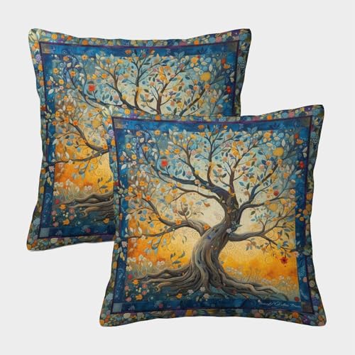 TIICZAAKL Painted Farbiger Baum Povlak NA Polštář Dekorative Quadrat Povlaků NA Polštář Sada 2 Ks,se Zipem, Für Heimdekoration Sofa Schlafzimmer Auto 45x45cm TIICZAAKL Painted Farbiger Baum Povlak NA Polštář Dekorative Quadrat Povlaků NA Polštář Sada 2 Ks,se Zipem, Für Heimdekoration Sofa Schlafzimmer Auto 45x45cm von TIICZAAKL