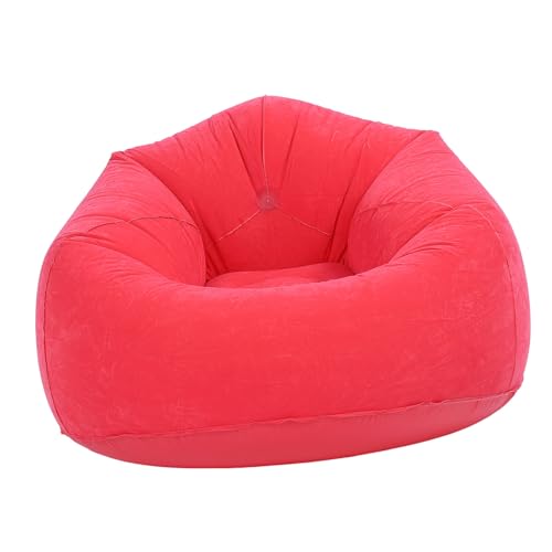 Bean -Taschen -Stuhl, Blow -up -Stühle Bohnenbeutelstühle für Erwachsene Aufblasbare Faule Sofas Aufblasbare Stühle für Erwachsene für Film Im Freien Im Freien Im Freien Im Freien Im Freien Im (Rot) von TIKATARER