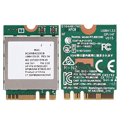 Netzwerkkarte, RTL8822BE Dual Band 2,4 G/5 G M.2-Schnittstelle, Unterstützt Interne Computer-Netzwerkkarten mit 867 Mbit/s Netzwerkgeschwindigkeit, Netzwerkadapter, Netzwerkkarte, RTL8822BE Dual Band 2,4 G/5 G M.2-Schnittstelle, Unterstützt Interne Computer-Netzwerkkarten mit 867 Mbit/s Netzwerkgeschwindigkeit, Netzwerkadapter, von TIKATARER