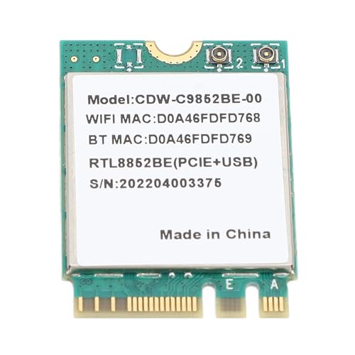 PCIe-Karte M.2-Netzwerkkartenadapter für PC RTL8852BE 5.2 1800 Mbit/s Unterstützt MU MIMO 2,4 GHz 5 GHz Dualband M.2-Netzwerkadapter für Laptop-PC von TIKATARER