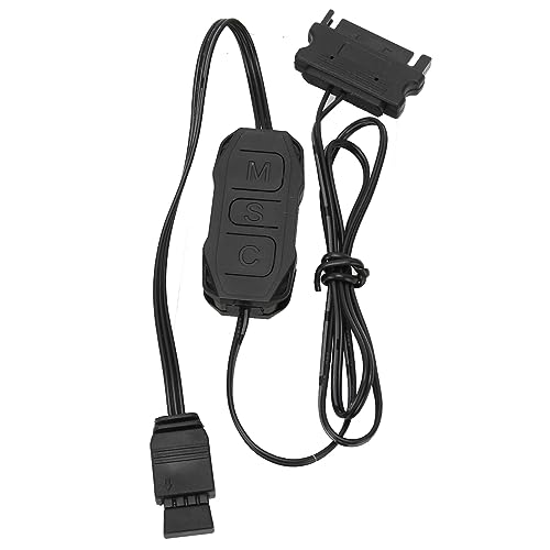RGB-Controller, 5 V, 3-poliger ARGB-Controller, Argb-Streifen, RGB-Lüfter-Controller, Mehrere Beleuchtungsmodi, Manuelle Steuerung des Power-Lichtleisten-Controllers von TIKATARER