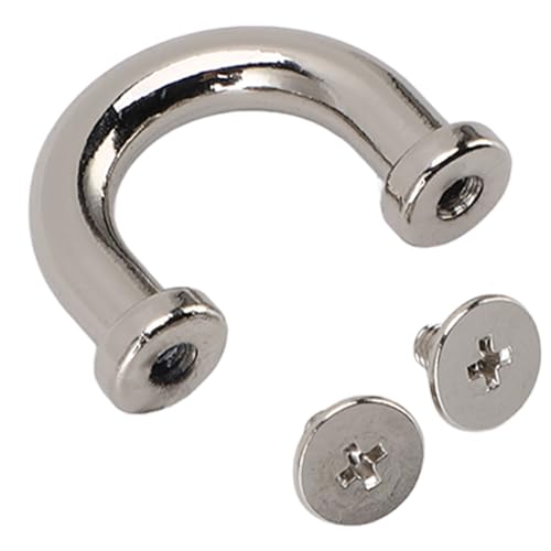 TIKATARER 10 Set Metal D Ring -Anschlussschnallen für Geldbörsen, Halsketten, Umhängetaschen Bogenbrücke, Zinklegierung und Eisen -U -Form -Fessel mit Schrauben, Widerstand Gegen das (SILVER) von TIKATARER