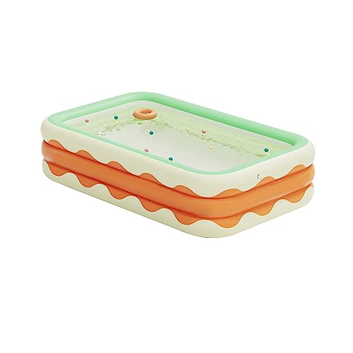 TIKATARER Aufblasbarer Pool, 3 Schichten Faltbare PVC Aufblasbare Schwimmbad Blowing Pool Schnelles Setup und Tragbar mit Luftventil, Kleinkindpool für den Gebrauch Im Freien Im Innenhof Im (1,5 m) von TIKATARER