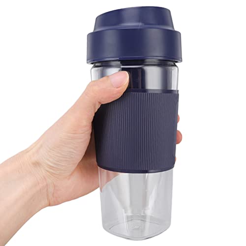TIKATARER Blender Cup, 1200 -mAh -Akku USB Lade Lade Handheld Electric Safety Juicer Cup Smoothie Maker mit 300 Ml Elektrischer Juicer Tragbarer Saftstrafe für Bürohausreisen (BLUE) von TIKATARER