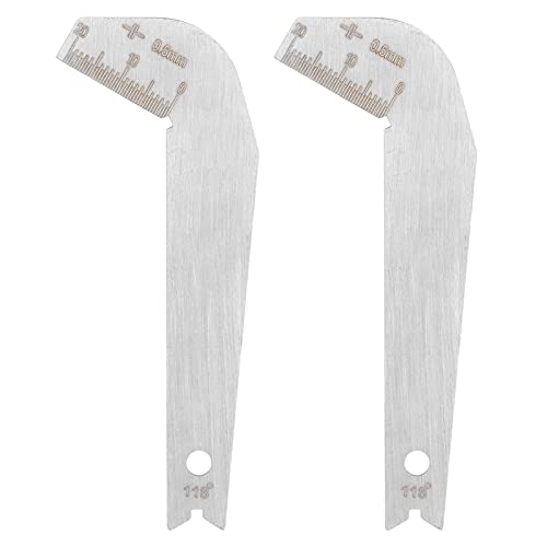 TIKATARER Bohrer-Messgeräte, 2 Stück Bohrer-Winkel Messgeräte Winkel Messer Werkzeug Metall Bohrwinkel Messer 118 Grad Metall Messgerät Inspektions Werkzeug von TIKATARER