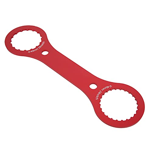 TIKATARER Bottomhalterung Schraubenschlüssel, 44 Mm 46 Mm 16 24 Notch Aluminium Legierung Bottom Bracket Entfernung Werkzeug Bottomhalterung Spanner Gerade Zahnform für die Installation der Dub (Rot) von TIKATARER