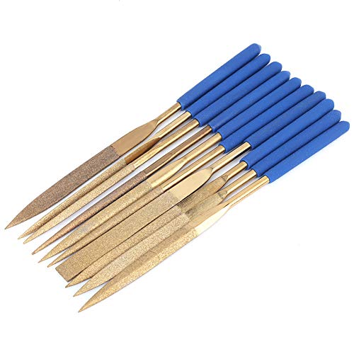 TIKATARER -Datei -Set, 10pcs/Set 5x180mm Nadeldateien Kleindatei Set - Plattierstahl -Nadeldateien Kit Zum Einreichen des Schneidens von TIKATARER