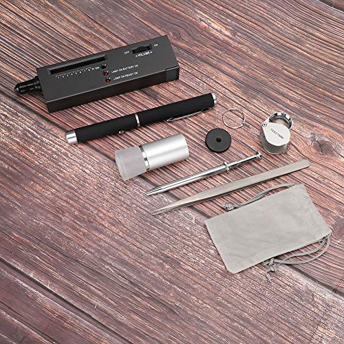 TIKATARER Diamond Tester, Diamond Tester Dimond Taschenlampe -Betrachter Pinzetten -Vergrößerungs Diamantklauen Identifikationstool Set TIKATARER Diamond Tester, Diamond Tester Dimond Taschenlampe -Betrachter Pinzetten -Vergrößerungs Diamantklauen Identifikationstool Set von TIKATARER