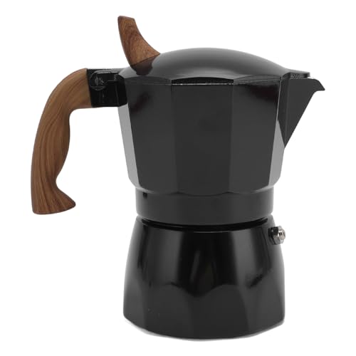 TIKATARER Doppel -Ventil -Mocha -Topf 80 Ml, Kaffeemaschine für Kocher für Camping und Reisen Im Freien, Effiziente Extraktion von Aluminiumlegierungen, Kompakte und Dauerhafte (BLACK) von TIKATARER
