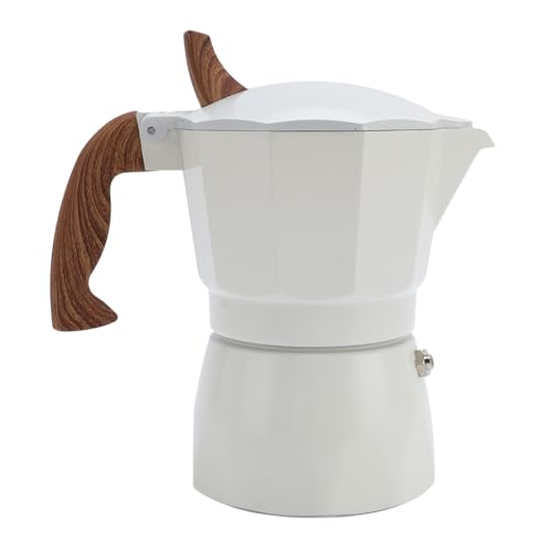 TIKATARER Doppel -Ventil -Mocha -Topf 80 Ml, Kaffeemaschine für Kocher für Camping und Reisen Im Freien, Effiziente Extraktion von Aluminiumlegierungen, Kompakte und Dauerhafte (WHITE) von TIKATARER