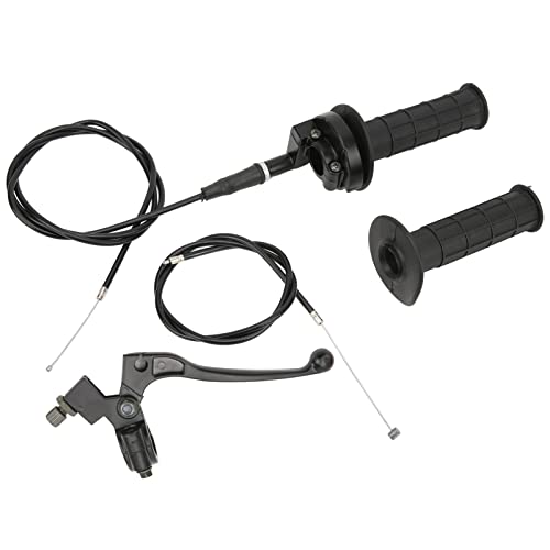 TIKATARER Drosselklappenkabel -Kit, 7/8 -Zoll Drosselklappenbremsgriff Kabel Kit Motorisierte Black Matte Textur Ersatz für 125c 4 Takt Dirt Bike von TIKATARER