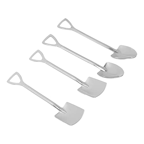 TIKATARER Edelstahl Cute Shovel Löffel Set, 4-teiliger Wiederverwendbarer Dessertlöffel für Eis, Kuchen, Obst und Kaffee, Langlebiger Mini-Schaufel mit (2 spitze Schaufeln, 2 quadratische Schaufeln) TIKATARER Edelstahl Cute Shovel Löffel Set, 4-teiliger Wiederverwendbarer Dessertlöffel für Eis, Kuchen, Obst und Kaffee, Langlebiger Mini-Schaufel mit (2 spitze Schaufeln, 2 quadratische Schaufeln) von TIKATARER