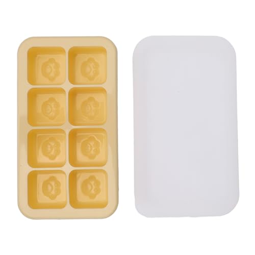 TIKATARER Eiswürfelschale, Silikon -Eiswürfelschale mit Deckel Eiswürfel -Eismaschine Schimmel Silikon Gelee Futter Back (YELLOW) von TIKATARER