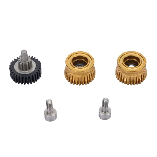 TIKATARER Extruder -Zahnrad -Set, DLC -Beschichtung aus Gehärtetem Stahl, 16x9,6 Mm & 15,9 X 16,4 Mm, Robustes Metallhärtenstahl Extruder -Zahnrad -DLC -Getriebe mit Schrauben, von TIKATARER
