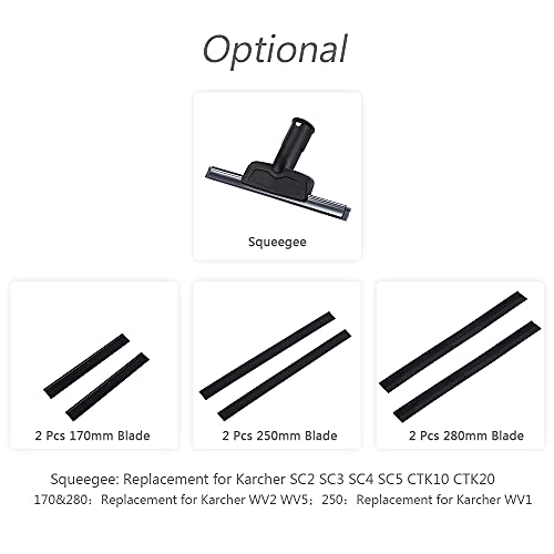 TIKATARER Fenster Rakel, Kleiner Rakelhausgummi -Gummi (2 PCs 280 mm Klinge) von TIKATARER