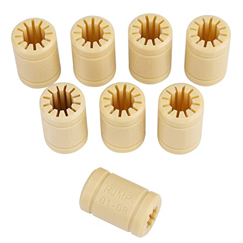 TIKATARER Festpolymerlager, 8 Stcs Set 3D -Druckerzubehör 3D -Druckerlager 3D -Drucker Festpolymere LM8UU -Lager 8mm Welle von TIKATARER
