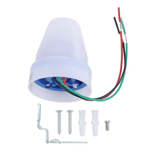 TIKATARER Fotozellenlichtsensor, 10A Automatische Lichtsteuerungsschalter Dusk Zum Morner Lichtschalter Lichtschalter mit Automatischer Beleuchtungserkennungsschaltung für Außenlampen (AC100-240V) von TIKATARER
