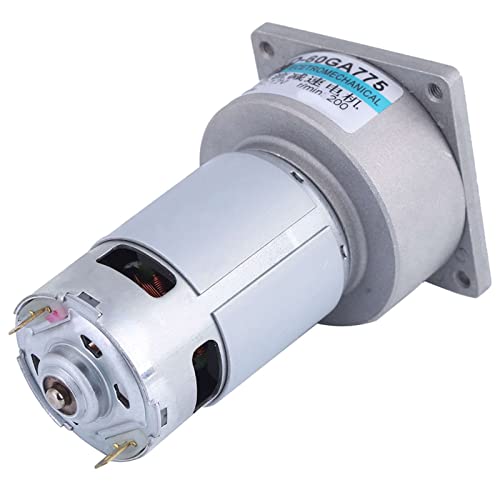 TIKATARER Getriebe DC -Motor, 12 V 35W, Metallgetriebe und Kupferdraht -Spulen -DC -Motor -DC -Motoren mit 4 Schraubenlöchern, Getriebemotor für Grill und Automatische Türen (200 Rabatte) von TIKATARER
