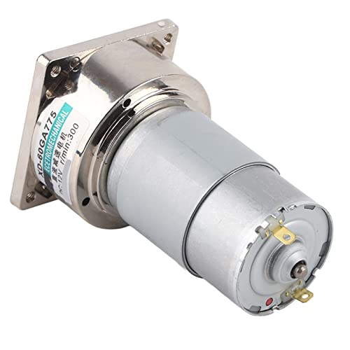 TIKATARER Getriebe DC -Motor, 12 V 35W, Metallgetriebe und Kupferdraht -Spulen -DC -Motor -DC -Motoren mit 4 Schraubenlöchern, Getriebemotor für Grill und Automatische Türen (300 Revs) von TIKATARER