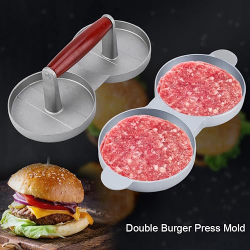 TIKATARER Hamburger Press Patty Maker, Aluminiumlegierung Non -Stick Patty Maker Hamburger Burger Press Burger für Küchen BBQ Grill von TIKATARER