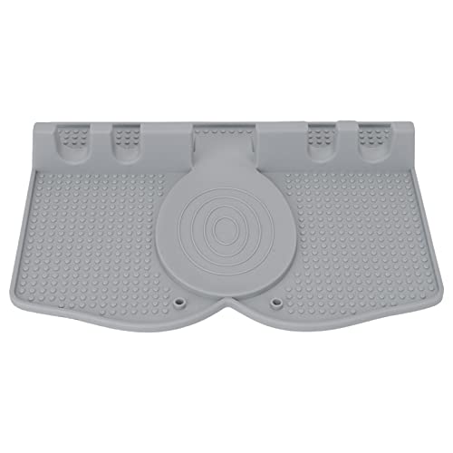 TIKATARER Heiß-Silikon-Utensil-Rest mit Rutsch Fester Basis, Großer Kapazität Löffel & Zangen Halter für Küchen-Arbeits Platte, Tropf-Tablett-Design Zum Schutz von Oberflächen vor (Hellgrau) von TIKATARER