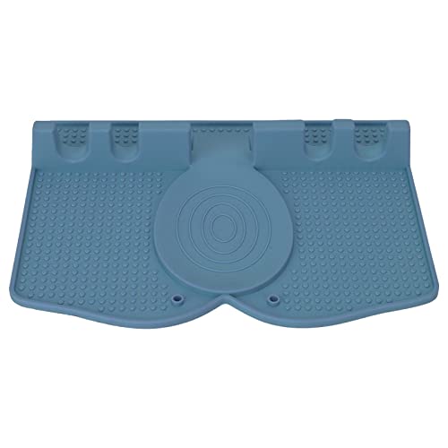 TIKATARER Heiß-Silikon-Utensil-Rest mit Rutsch Fester Basis, Großer Kapazität Löffel & Zangen Halter für Küchen-Arbeits Platte, Tropf-Tablett-Design Zum Schutz von Oberflächen vor (Dunkelblau) von TIKATARER