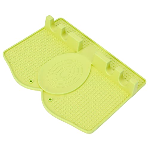 TIKATARER Heiß-Silikon-Utensil-Rest mit Rutsch Fester Basis, Großer Kapazität Löffel & Zangen Halter für Küchen-Arbeits Platte, Tropf-Tablett-Design Zum Schutz von Oberflächen vor (hellgrün) von TIKATARER
