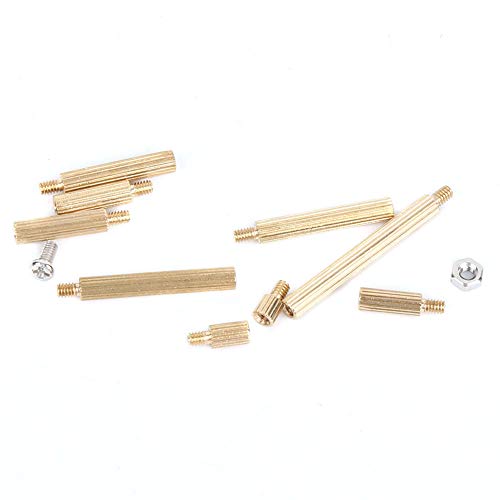 TIKATARER Hex Waschmaschine Kopfschrauben, 270pcs Standoff Schraubmutter M2 Edelstahl Sechskantmutter Messing Sortiment Kit Accessoire von TIKATARER