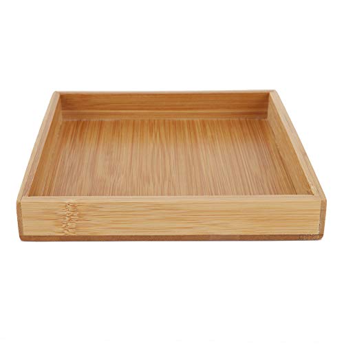 TIKATARER Holzschale, das Tablett Serviert, das Tabletttablett für Lebensmittel Serviert Wird (19.3 * 19.3 * 3 cm) von TIKATARER