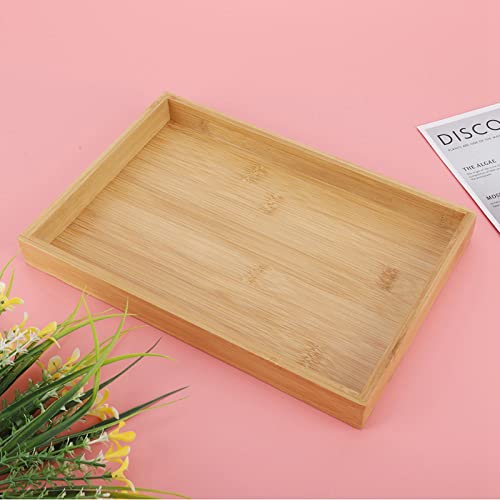 TIKATARER Holzschale, das Tablett Serviert, das Tabletttablett für Lebensmittel Serviert Wird (28 * 19,5 * 3 cm) von TIKATARER