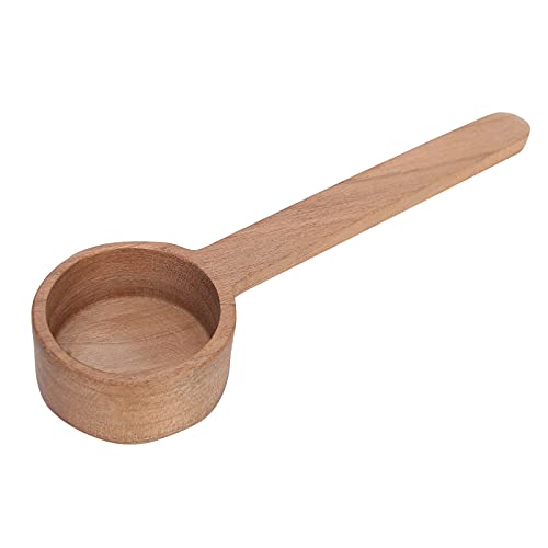 TIKATARER Kaffeeschaufel, Holzmesslöffel Suppe Esslöffel Holz Kaffee Messung Löffel Holz Messlöffel für Kaffee, Tee, Zucker, Mehl (Langer Griff 10G) von TIKATARER