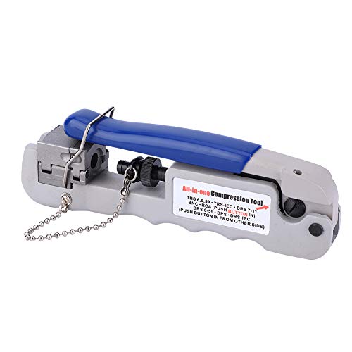 TIKATARER Koaxialkabel Crimper, Crimpable Stahl Stahl Multifunktionales Anschlüsse Kabel Crimping Tool Coax Compression Tool Coax Compression Für BNC, F -Stecker von TIKATARER