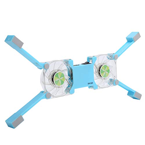 TIKATARER Laptop-Kühlkissen, USB-faltbare Kühlerkühlerständer Laptop-Kühlständer mit Antiskid-Mount-Laptop-Ständer mit Lüfter für 12-15,6-Zoll-Laptop-Notizbücher (BLUE) von TIKATARER