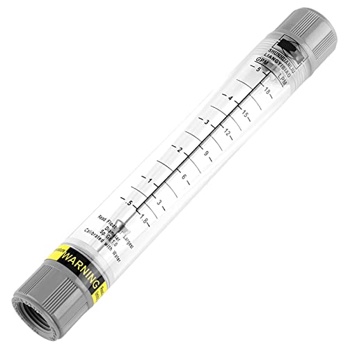 TIKATARER Messen Sie den Flüssigen Fluss, Röhrchen -Flüssigstromflussmesser Wassermesser Spitzenstrommesser Wassergas -Acryl -Metall -Anpassung für Flüssigkeitspositioniermeter 0,5–5 Gpm von TIKATARER