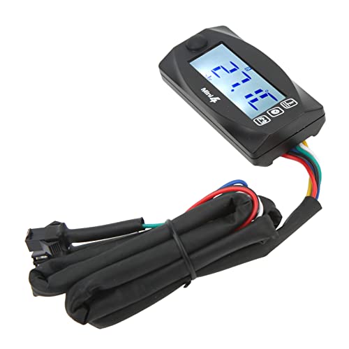 TIKATARER Motorradwassertemperaturmesser, Plastik -LCD -Digitalanzeigespannungsmesser Einfach Installation Motorrad Digitales Thermometer für Motorrad (16 * 1,5) von TIKATARER