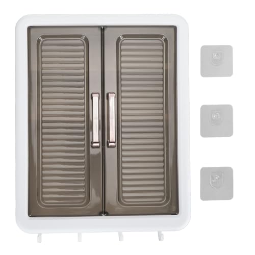 TIKATARER Multifunktionaler Badezimmerschrank Zur Wandmontage, Kosmetik-Organizer mit Haken, Hautpflege-Präsentationsregal, PP-Material, Mehrschichtiger Stauraum. Geeignet für Badezimmer, TIKATARER Multifunktionaler Badezimmerschrank Zur Wandmontage, Kosmetik-Organizer mit Haken, Hautpflege-Präsentationsregal, PP-Material, Mehrschichtiger Stauraum. Geeignet für Badezimmer, von TIKATARER