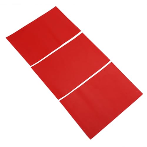 TIKATARER PVC-Flicken-Reparaturset, 3-teilig, Wasserfest, Selbstklebend, Reparaturflicken-Set, Zubehör mit Mehreren Farboptionen für Schlauchboote, Kanus und Kajaks, (Rot) von TIKATARER