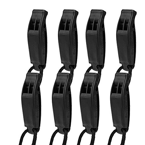 TIKATARER Pfeifen Notfall, Plastische Notpfiffe mit Leichtem Pfeif für Notfall (Black) von TIKATARER
