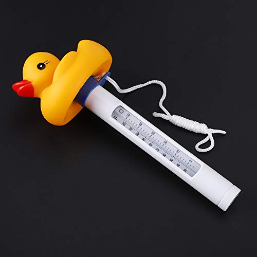 TIKATARER Poolthermometer, Wasserthermometer mit Lesen Anzeige PVC Wassertemperaturthermometer für Schwimmbad (Ente) von TIKATARER