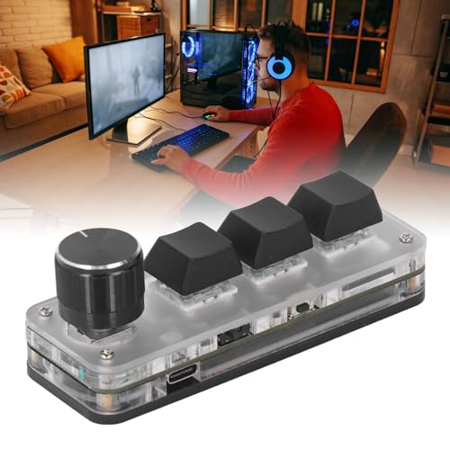 TIKATARER Programmierbare Tastatur, 3 Tasten + 1 Mini Mechanische Tastatur ABS Blue Switch mit RGB LED -Hintergrundbeleuchtung mit USB -Kabel -Makro -Tastatur für Gaming, Office & TIKATARER Programmierbare Tastatur, 3 Tasten + 1 Mini Mechanische Tastatur ABS Blue Switch mit RGB LED -Hintergrundbeleuchtung mit USB -Kabel -Makro -Tastatur für Gaming, Office & von TIKATARER