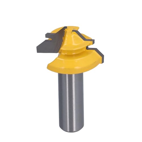 TIKATARER Router -Bits, 1/2 -Zoll -Schaft, 45 ° Schnittwinkel, Karosenstahlkörper mit Leichtmetallschneiderkopf Shaker Schranktüren Shaker -Tür Router Bit mit Aufbewahrungsbox, (1-3/8 Zoll) von TIKATARER