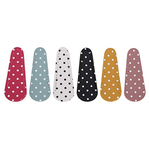 TIKATARER Scheren Scheide, 6 Stück Stickerei Schere Scheide Schere Schutzhülle Schutzhülle Dot Schere Scheide Polka Dot Kunstleder Schutzhülle DIY Handwerk von TIKATARER