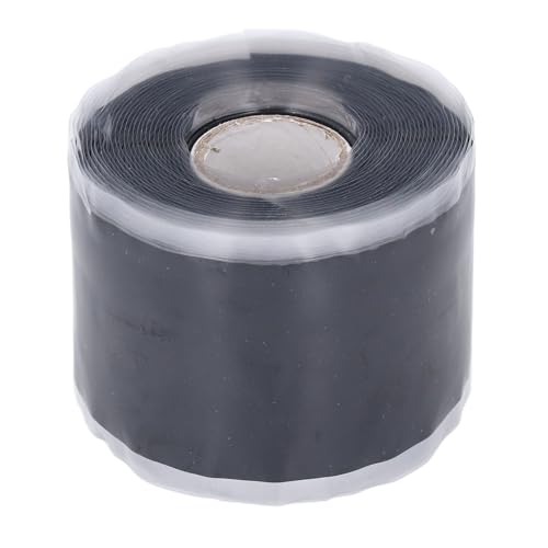 TIKATARER Selbstverschleppt Silikonband, Silikongummi -Reparaturklebebande Reparaturklebeband Wasser Dichtungsband 5 M Länge 50 Mm Breite 0,8 Mm Dicker Selbstkleber Wasserschlauch (BLACK) von TIKATARER