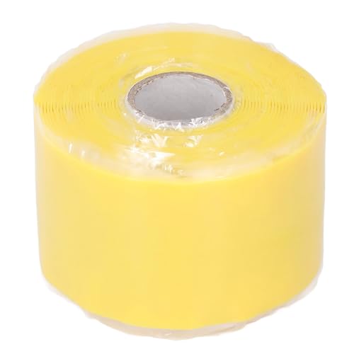 TIKATARER Selbstverschleppt Silikonband, Silikongummi -Reparaturklebebande Reparaturklebeband Wasser Dichtungsband 5 M Länge 50 Mm Breite 0,8 Mm Dicker Selbstkleber Wasserschlauch (YELLOW) von TIKATARER