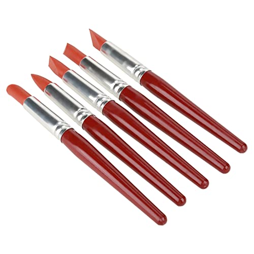 TIKATARER Silikonpackung Pinsel, Silikon -Skulptionswerkzeuge 5pcs 5 Größe Gummispitze Siliconbürsten Silikon -Keramik Ton Skulptionswerkzeug Skulptionswerkzeuge für Tonskulptur Schnitzteckt Keramik von TIKATARER