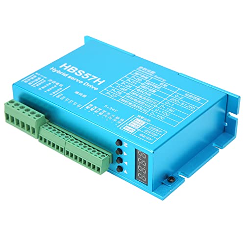 TIKATARER Stepper Motor Triver, 24-48V DC Digital Display Stepper Motor Driver 57 Closed Loop Motor Triver Board mit Mehreren Schutz-CNC-Stepper-Treiber für NEMA23 NEMA24 Motoren von TIKATARER