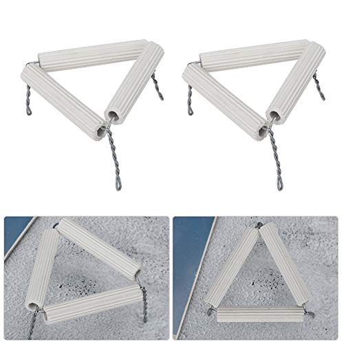 TIKATARER Tiegelstütze, 5pcs 65mm Labor -Tondreieck Tiegelhalter Tiegel Stützständer Keramikrohre und Eisendraht Crucible Ständer für Stützsteuer Crucible von TIKATARER