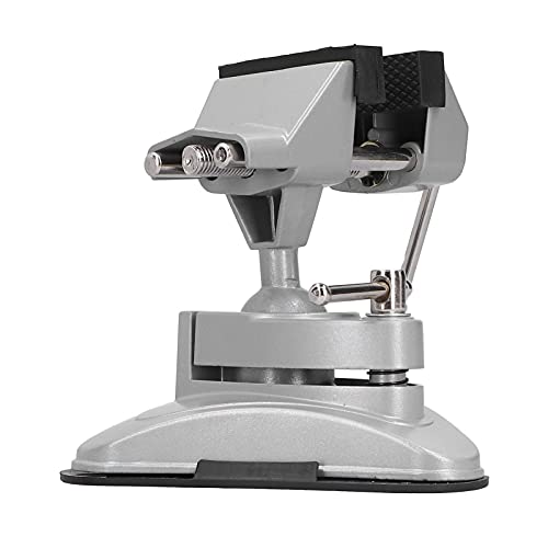 TIKATARER Tischgegner, 77 Mm Breite 70 Mm Klemmabstand, Aluminiumlegierung Tisch Vize Klemmtisch Tischrandschraube mit Saugbecherbasis, Desktop -Klemm -Tool für Reparaturen und DIY -Arbeit von TIKATARER