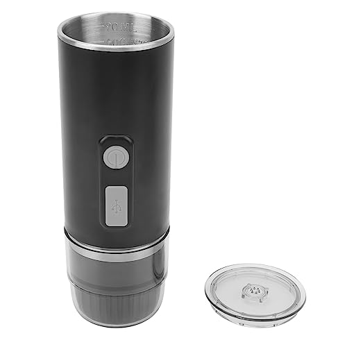 TIKATARER Tragbare Kaffeemaschine, 2 in 1 Universelle Vollautomatische Kaffeemaschine Espresso -Maschine mit Typ C Ladekabel Cafetera Portatil für Büro -Camping Wanderweg von TIKATARER